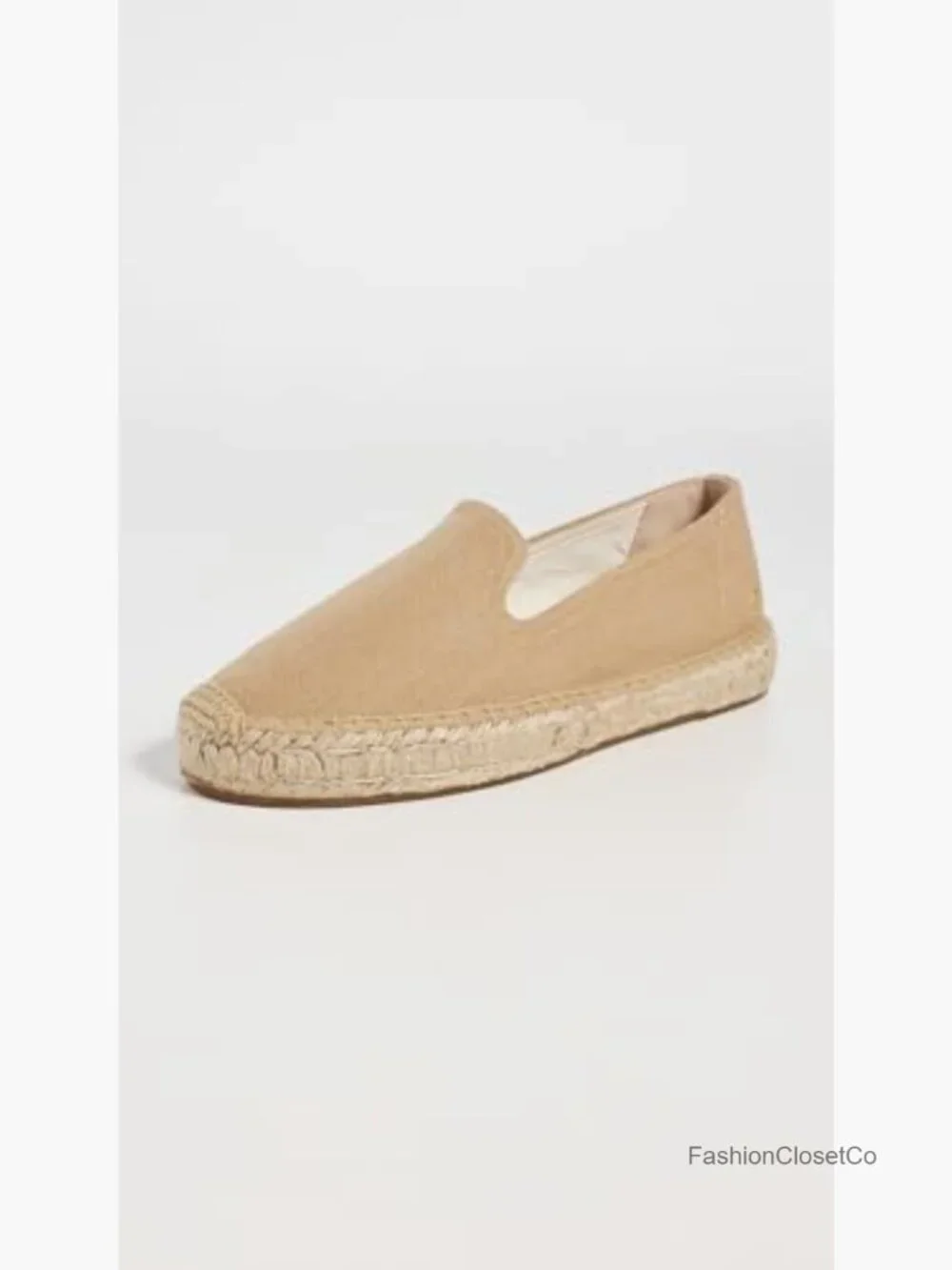 Platform Smoking Espadrilles Slip-On Canvas Loafers